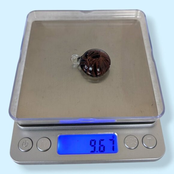 (2/$20) Vintage Red Strand Art Glass Pendant - Picture 6 of 6